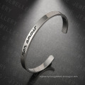 Lateefah OEM  Letters Custom Names Real Men Caff Bracelet Gold Bangles Stainless Steel Bracelet Custom Bracelet